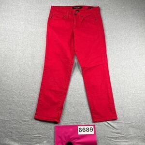 Calvin Klein Jeans Skinny Crop Womens Size 6 Bright Red Casual